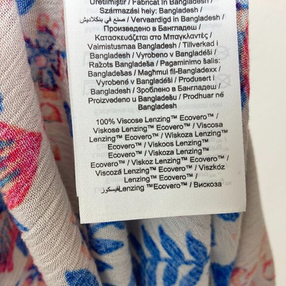 NWT Vero Moda Stitch Fix Maxi Skirt Size M Floral Blue Orange 10.5" Side Vents - Picture 8 of 9